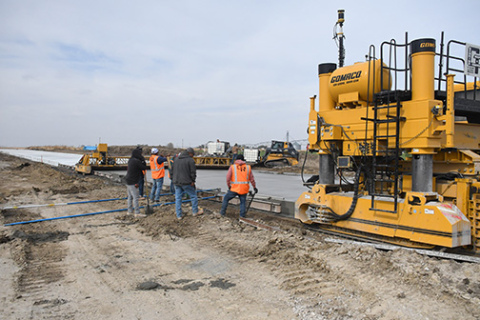Work progresses on pouring Aurora's new Mission Avenue. 