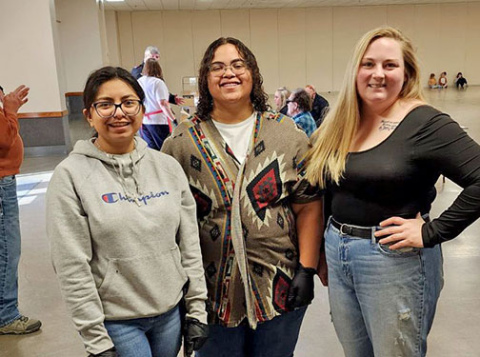 Gretchen Brosman, right, works as an outreach coordinator through the AIM Institue and previously worked as a career specialist through Jobs for America’s Graduates (JAG) to help students in Hall, Buffalo and Adams counties  in leadership and service projects.