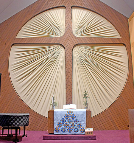 Volunteers at the United Methodist Church completed the fabric restoration project on Saturday, Feb. 2.