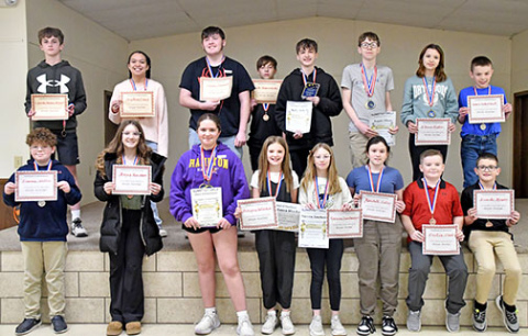The winners of the 2025 Hamilton County Spelling Bee