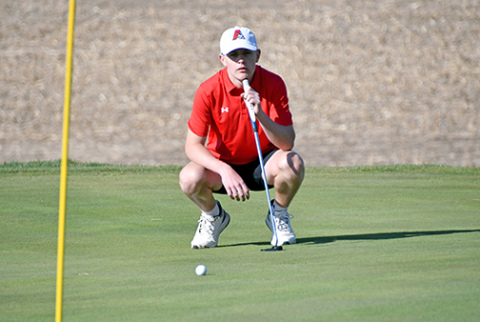 Aurora’s Keelan Phillips collected his first-ever varsity medal during Friday’s Seward Invite, carding a score of 81 on the day. 