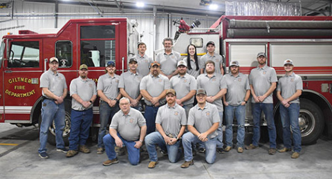 Pictured above are members of the Giltner Fire Department