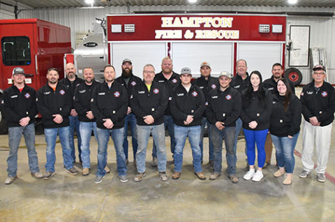 Members of the Hampton Volunteer Fire Department