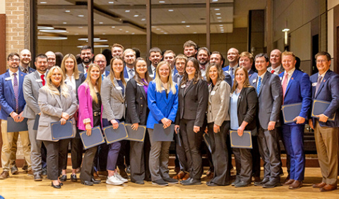 Nebraska LEAD Class 42 Fellows celebrate their graduation after completing the two-year leadership development program. With their completion, the Nebraska LEAD Program now boasts more than 1,200 alumni dedicated to strengthening Nebraska’s agricultural industry and rural communities. One of the members of Class 42 is Matt Oswald of Aurora (back row center). 