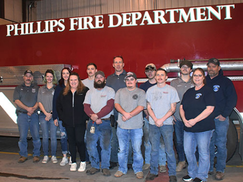 Members of the Phillips Fire Department