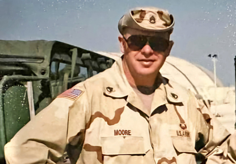 Staff Sergeant Kent Moore served 23 years in the U.S. Army and now works as a government contractor at Fort Campbell, Ky., repairing military and commercial equipment in support of the base.