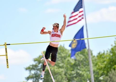 Roe Patton closed out his high school vaulting career with a silver medal at the state track and field championships May 21. 