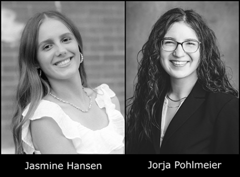 Jasmine Hansen and Jorja Pohlmeier are the chosen class representatives for the AHS Class of 2025