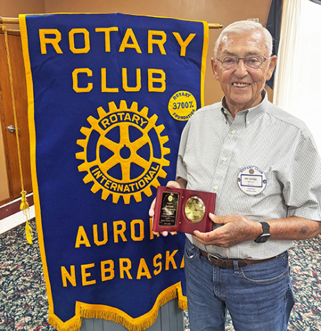 Jim Koepke was honored June 18 as he ends a 54-year tenure as a member of the Aurora Rotary Club, which he joined in 1971.
