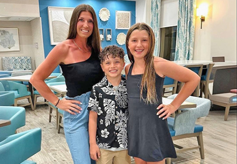 When she isn’t working remotely from her home in North Platte, Sarah (Shirley) Smidt travels to her office/branch in Jersey Village, Texas near Houston, sometimes accompanied by her two children, Nash and Nova.