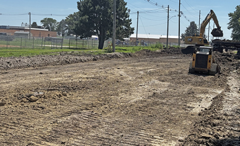 Construction crews have been working hard on subgrade preparation on 1st Streetwith hopes of staying on schedule for paving to begin July 22 or 23.