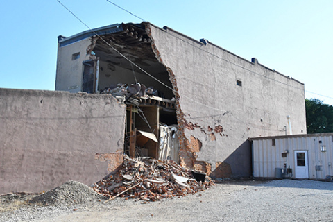The former Gambles building has been declared a dangerous building by the city, with owner Stan Valasek ordered to repair or demolish it immediately.