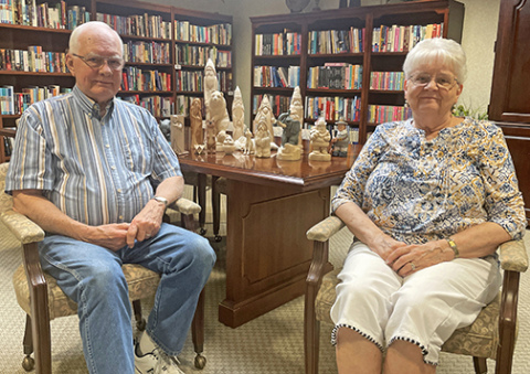 Gary Ross now lives in East Park Villa with his wife of 64 years, Jo Ellen. In recent years he has developed a passion for wood carving.