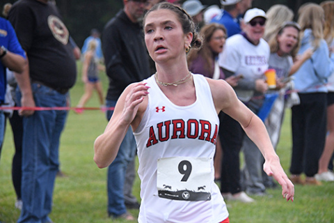 Ella Eggleston brought the hammer down at the Seward Invite finishing in 11th at Plum Creek Park with a time of 20:25, beating her time at Seward last year of 21:31.