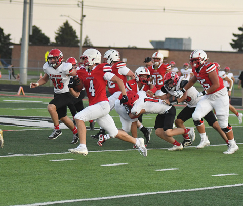 The Aurora Huskies took on the rival McCook Bison Friday night. 
