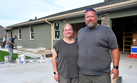 Christin and Peter Miller have been working with Paschke Interiors to expand their 1965 home to create more space for themselves and their five children. The couple aims to have the renovations completed by October or November.