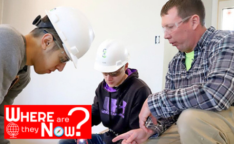 Brett Forsman (right) is a construction teacher at Grand Island Senior High School teaching students the trade and preparing them for a career in the construction industry. During the summer months he serves as a contractor at Grand Island Habitat for Humanity. 