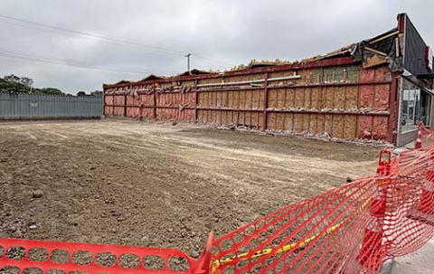 Work has been completed on cleaning up the site of the former Gambles building. 