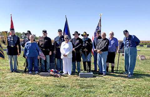 Members of the Sons of Union Veterans of the Civil War visited the Hampton Cemetary to recognize the legacy of the late Civil War veteran Clinton B. Condon.