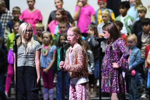 Pictured are fourth graders Briella Richards, Adeline Derr and Emmah White.