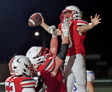 Ian Jensen scored three times for the Huskies in a 48-0 Homecoming win over Lincoln Christian. 