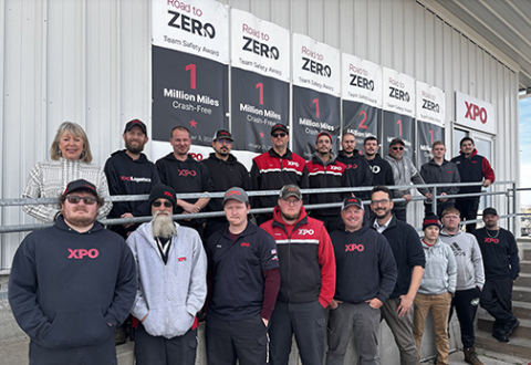 XPO celebrated the team achievement of driving 1 million combined miles without an accident, either on the road or at the Aurora service center.