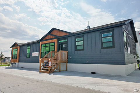 BonnaVilla Homes’ Prairie Meadows model was set up at Husker Harvest days in September, showcasing one of the company’s 2024 models. 