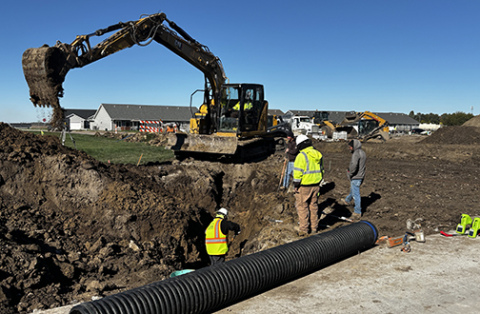 Work crews are getting closer to the end of the 1st Street renovation project, focusing their efforts this week on pouring tie-ins to the newly-poured roadway. The target date for substantial completion is Nov. 15.