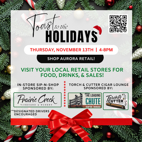 The first Toast to the Holidays event in Aurora is set for Nov. 13