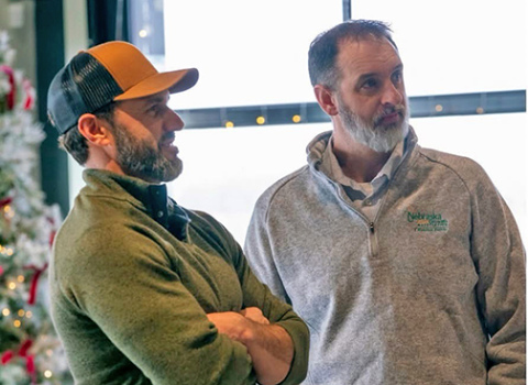 Outgoing Hamilton County Corn Growers President Mike Bergen is seen here with Dylan Rosier of Missouri Corn at a recent ethanol industry meeting in Missouri. 