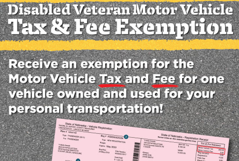 Disabled veterans in Nebraska may qualify for a license fee exemption