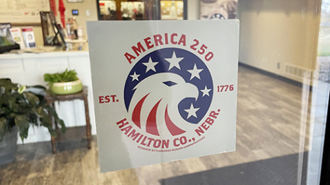 The Hamilton County, Nebraska Celebrate America 250 Committee continues to gear up for the celebration of America’s 250th anniversary in July. Window clings with the America 250 logo will be mailed out soon for businesses to display.