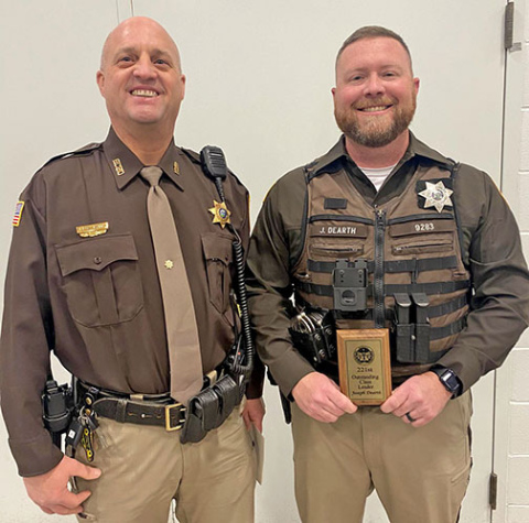Hamilton County Sheriff Jeromy McCoy (left) and Deputy Joseph Dearth