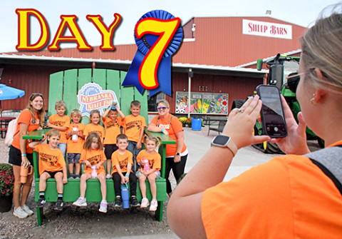Giltner kindergartners pose for a class photo during their day at Nebraska’s Largest Classroom at the State Fair’s  on Aug. 27.