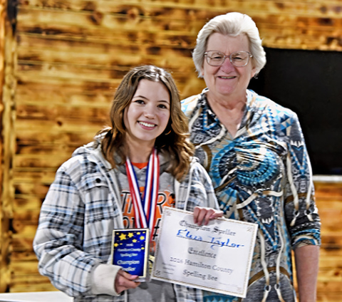 Eliza Taylor named as county champion speller