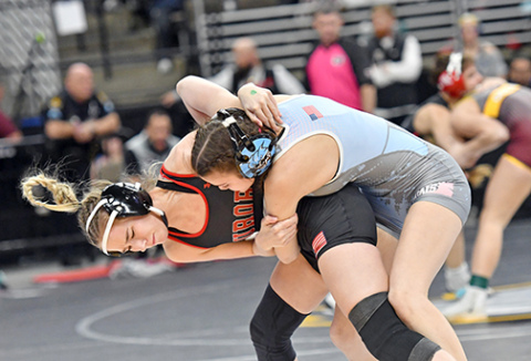 Caly Settles became Aurora’s first two-time state medalist on the girls team after her fifth place finish in the state championships Feb. 17-18. 