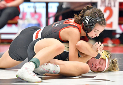 Makinley Eggleston was a runner-up finisher for Aurora at Friday’s Central Conference girls meet. 