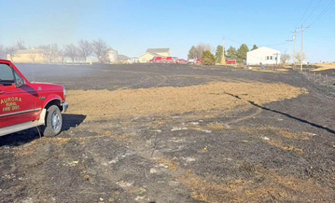 Fire danger is high in our area right now as evidenced by this grass fire on Saturday. 