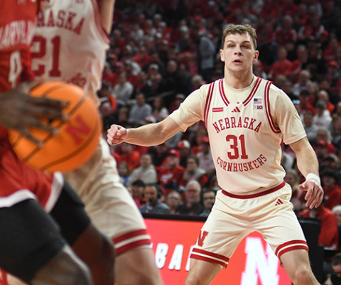 Cale Jacobsen scored a career-high 15 points in Sunday's win over Iowa.