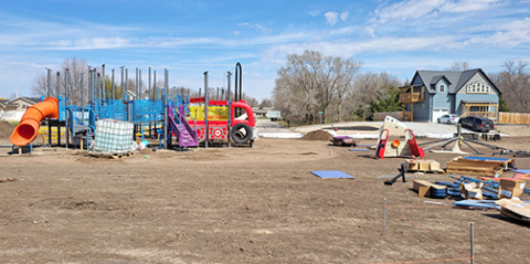 Aurora's new inclusive playground taking shape.