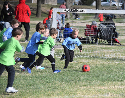 Pictured here is some of the action from two fields Saturday morning.