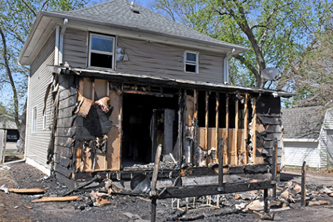 An early morning fire caused significant damage to this home at 212 W. N St. in Aurora on Tuesday, April 21. 