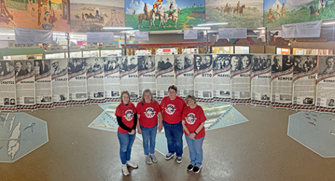 Pictured from left are America 250 Historical Exhibition Committee members Kathryn Larson, Karrie Wiarda, Brenda Klawonn and Tina Larson.