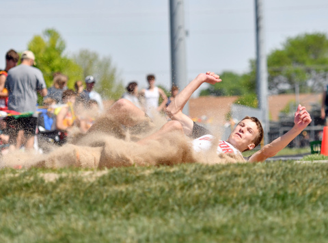 Jayden Slagle will compete in the long and triple jumps at the state track meet. 