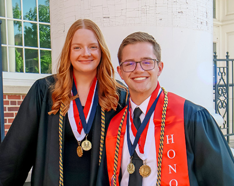 Siblings Grace and Noah Ziegler both graduated Summa Cum Laude from the University of Nebraska Omaha this spring. They are the children of Dan and Dixie Ziegler of Aurora.