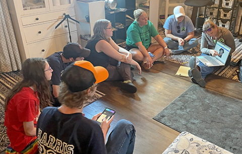 On Thursday, July 9, students in the Pathway to Independence pilot program went to Small Town Apparel in Aurora where they worked together to create a t-shirt design for the program.
