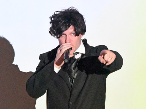 MC Lars performs as Edgar Allan Poe during his performance at 12th Street Cinema on Thursday, June 25.