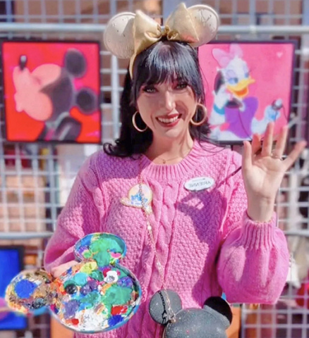 Arienne Boley has been a Disney Fine Artist since 2023, creating nearly 100 licensed paintings that have been featured in the Epcot International Festival of the Arts, the Promenade Gallery at Disney’s Boardwalk and Smoke Tree Ranch in Palm Springs.