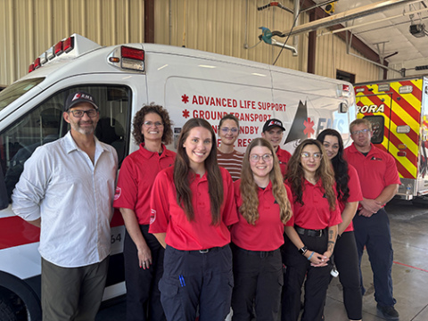 Members of the EMS Unlimited crew pictured at last week’s grand opening include, from left: Ebin Latrimurti, Rebekah Osman, Emily L., Bailey Bridges, Vivian W., Jake K., Paulina J., Brianna G., and Eric V. 