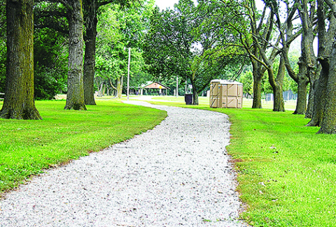 Pictured here is one of the city’s existing trails running through Streeter Park. A local trails committee has applied for a $250,000 federal grant to help expand the trail system with new segments in the Streeter and Northridge subdivisions.
